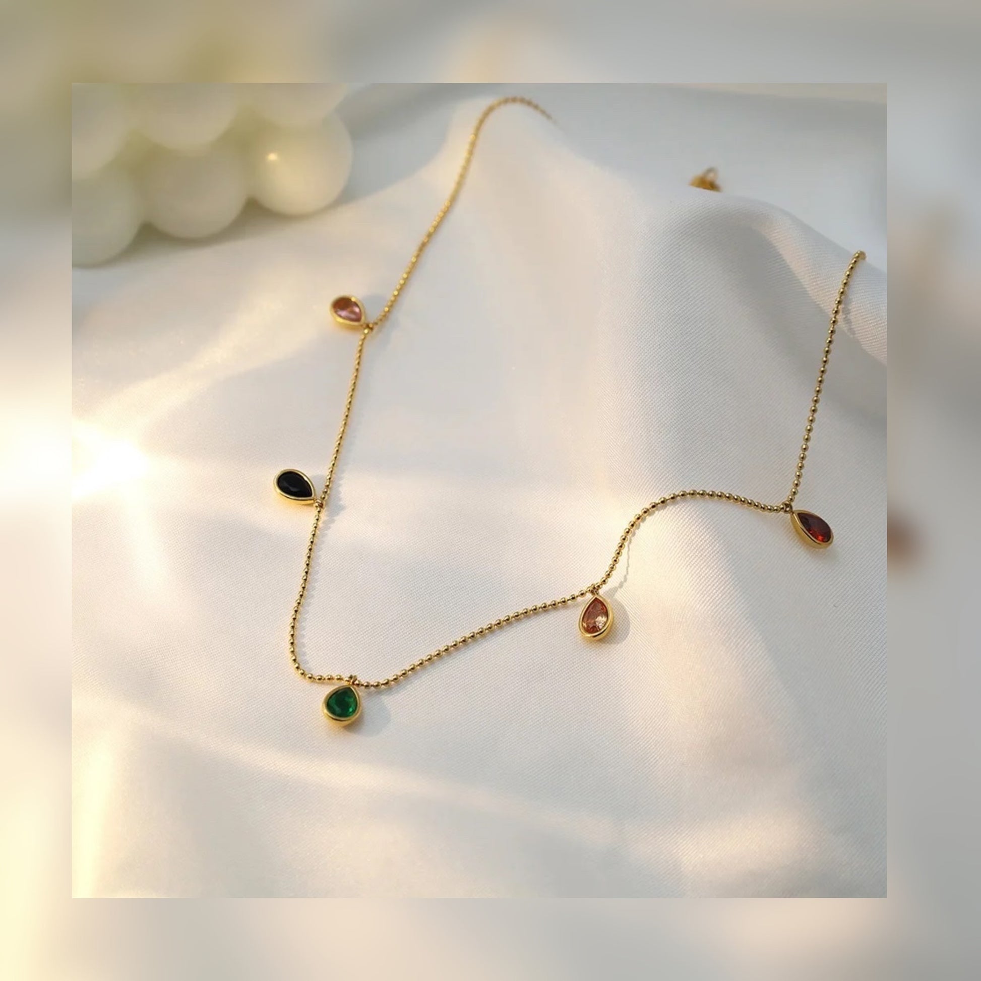 Belle Multicolor Drop Necklace