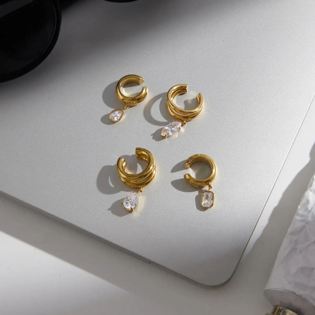 Veronica Hanging Diamond Earcuffs (SINGLE)✨
