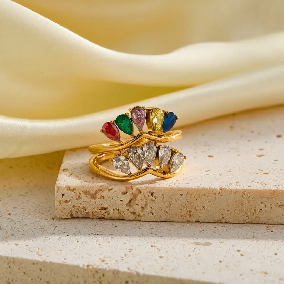 Crowny Diamond Gold Ring✨