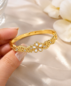 Daisy Flower Gold Cuff