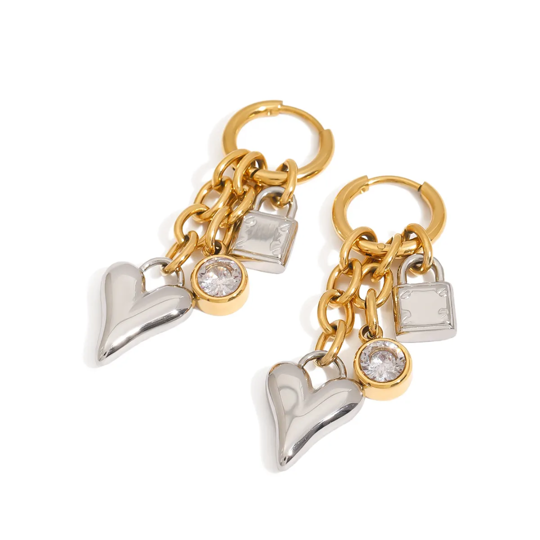 Gala Statement Dual Colour Earrings