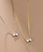 Pinkie Bow Diamond Necklace