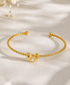 Ella Cute Bow Gold Cuff