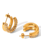 Charles Diamond Gold Hoops