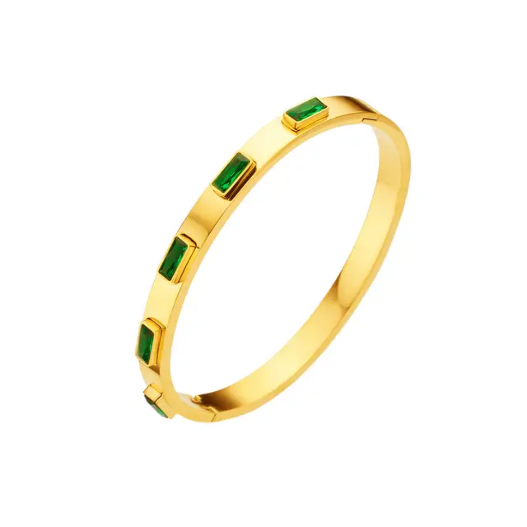 Rihu Green Stone Cuff