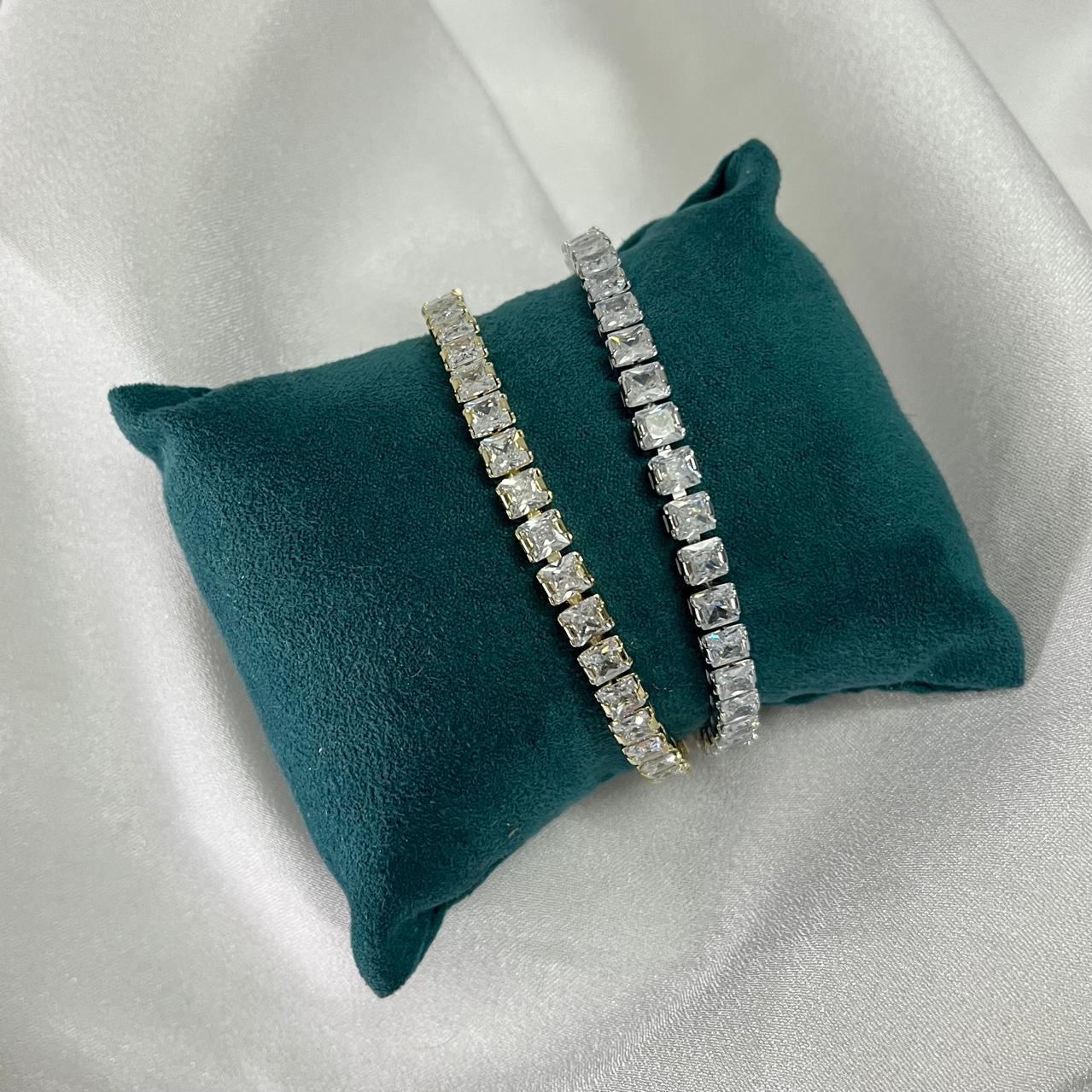 Claro Square Tennis Bracelets
