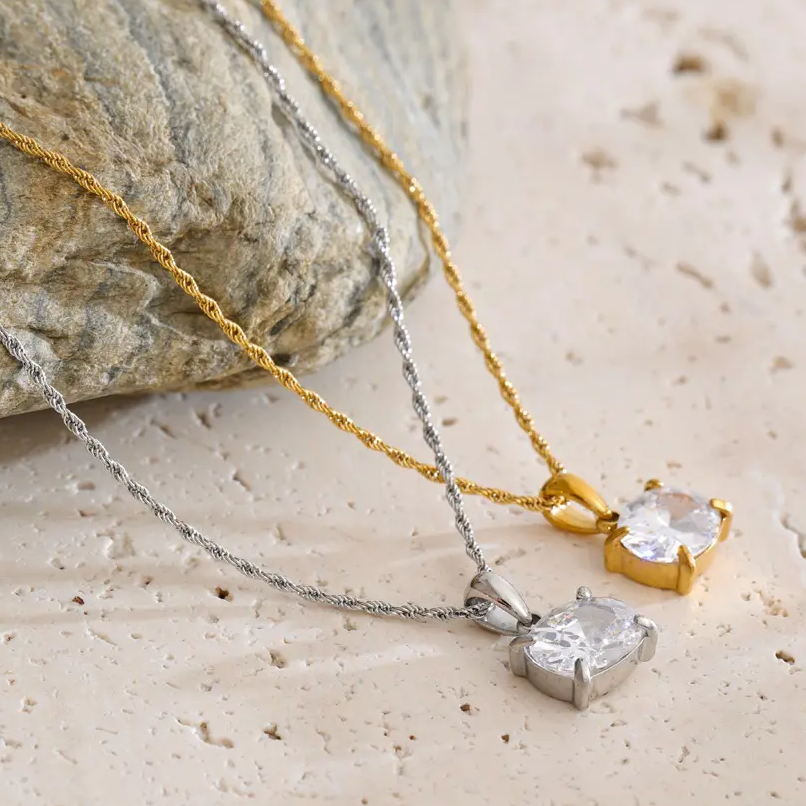 Rosey Diamond Rope Necklace✨