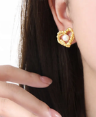 Demina Pearl Heart Earrings