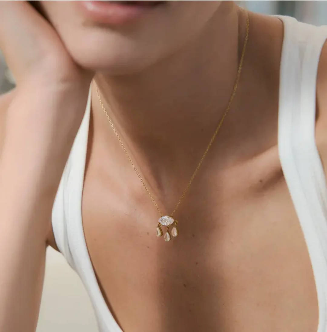 Dreamy Chandelier Diamond Droop Necklace✨