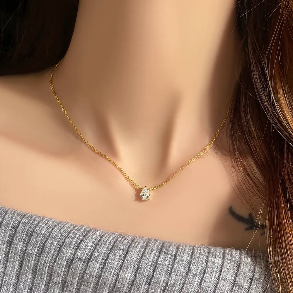 Dripping Drop Diamond Necklace