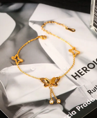 Olivia Butterfly Gold Anklet