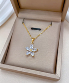 Veronica Diamond Flower Necklace