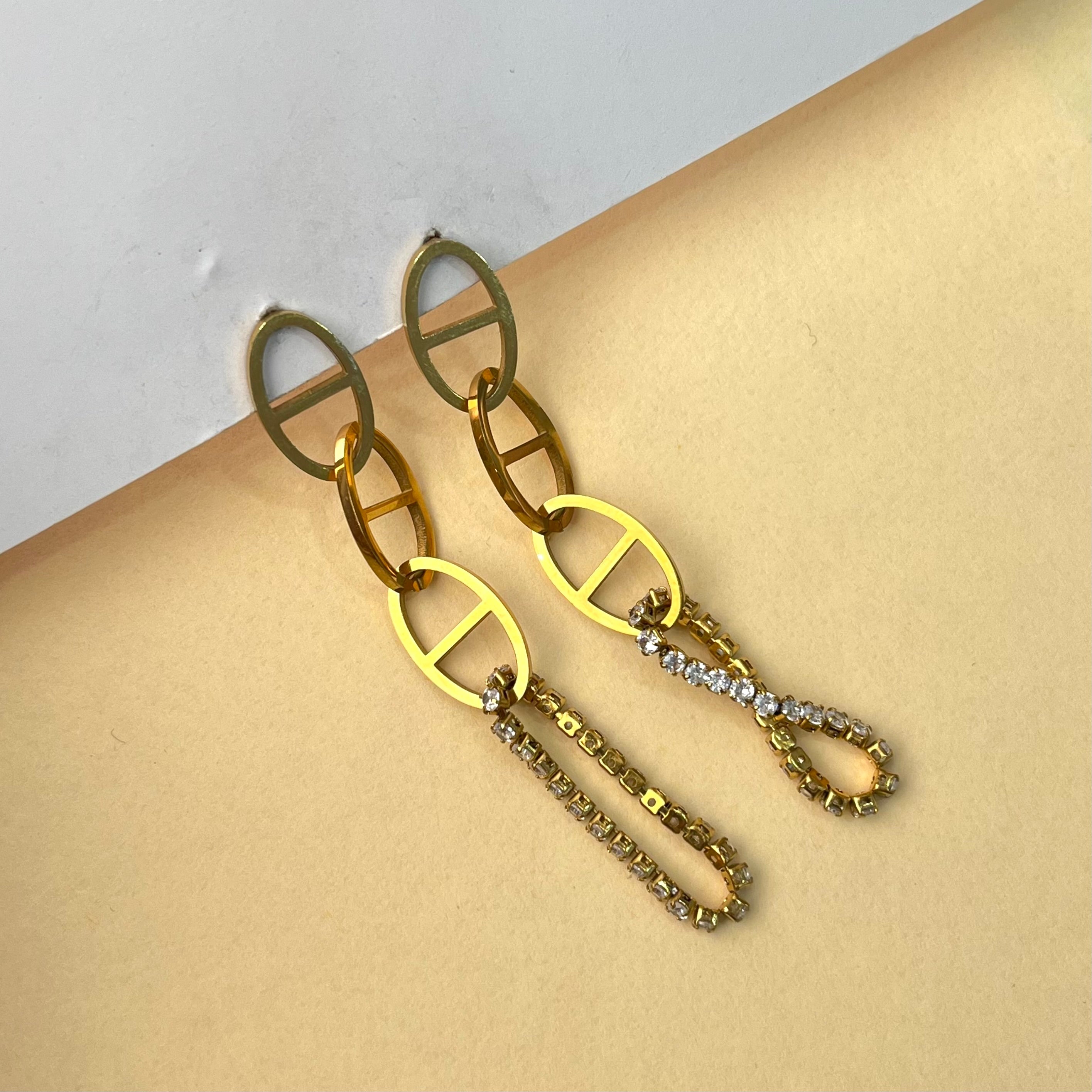 Jesica Long Statement Earrings