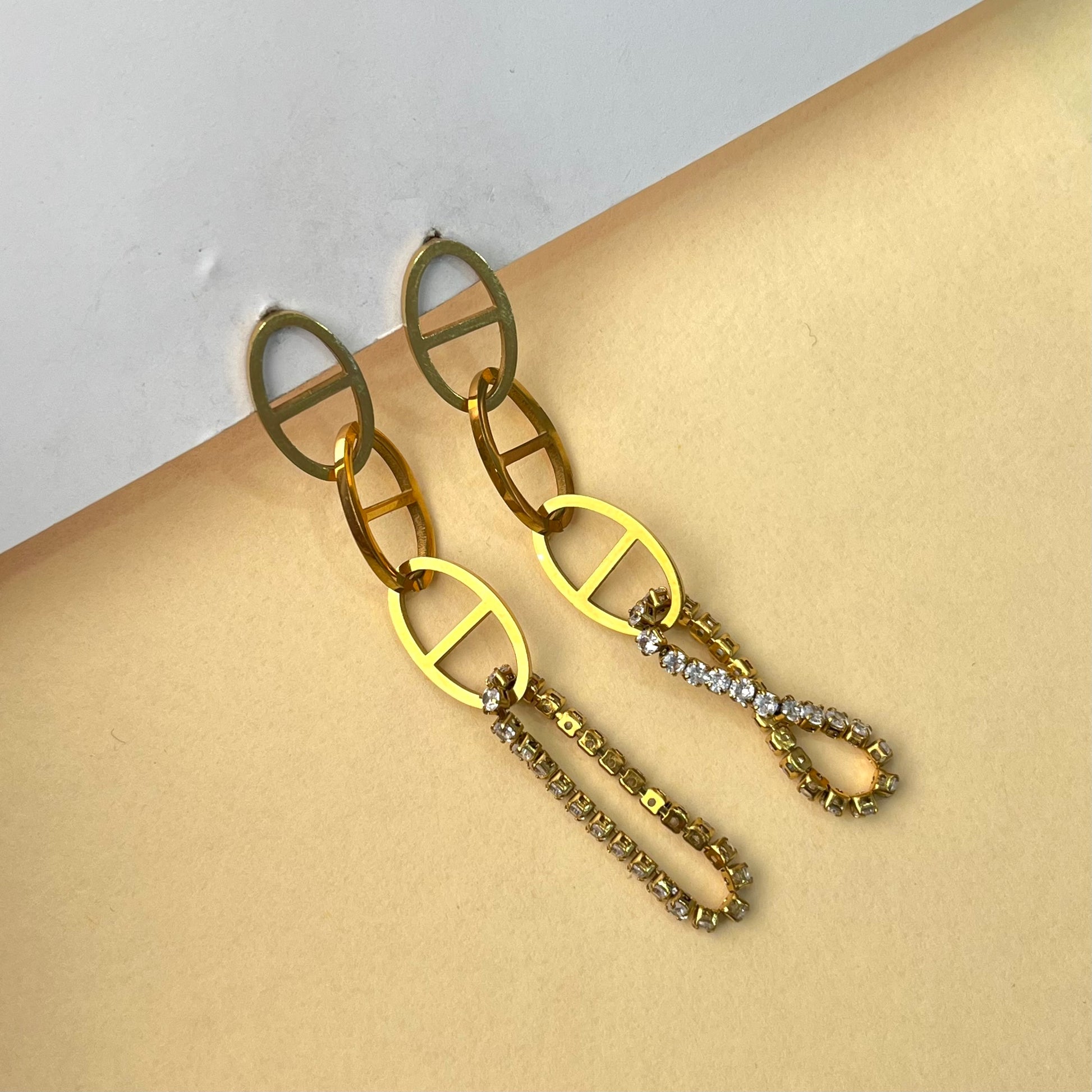 Jesica Long Statement Earrings
