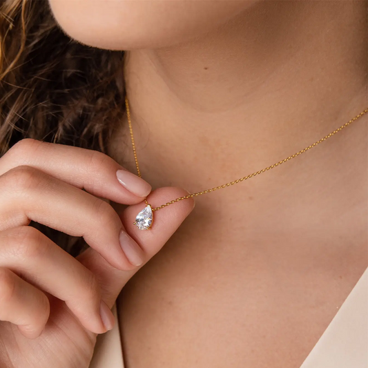 Dripping Drop Diamond Necklace