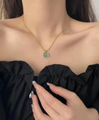 Ocean Blue Square Necklace