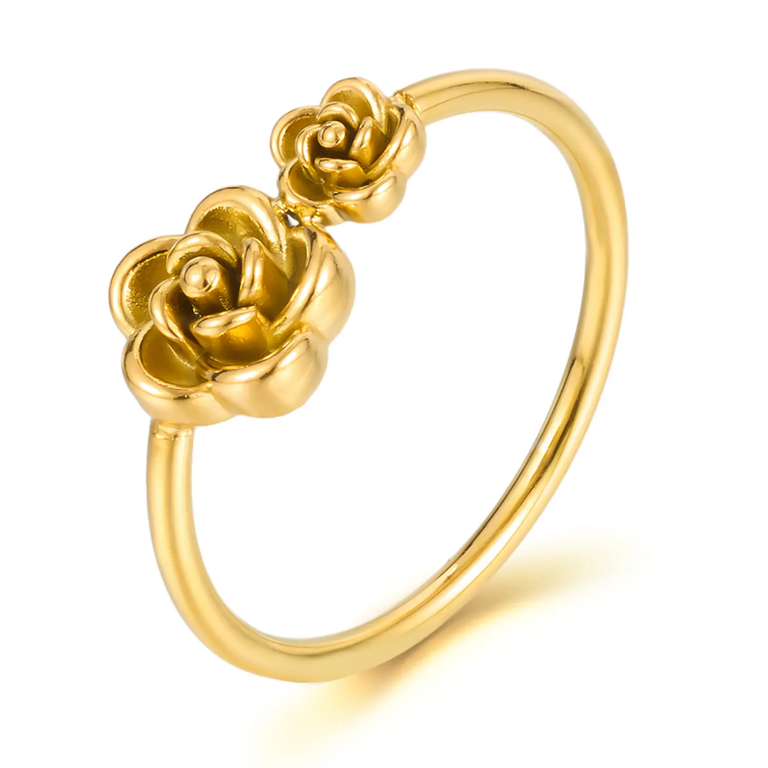 Rainy Flower Gold Ring