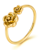 Rainy Flower Gold Ring