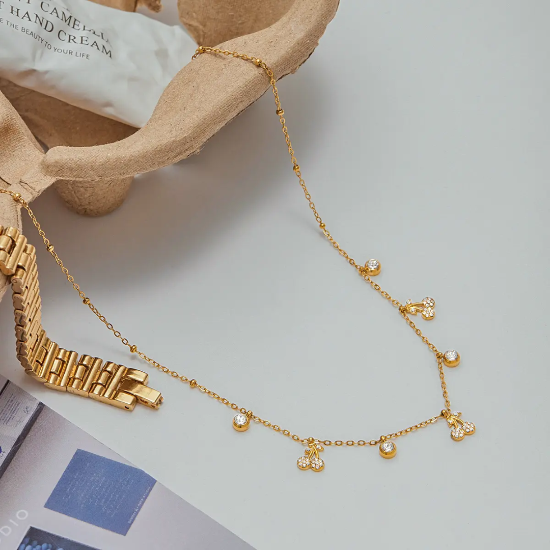 Kemio Cherry Gold Charm Necklace