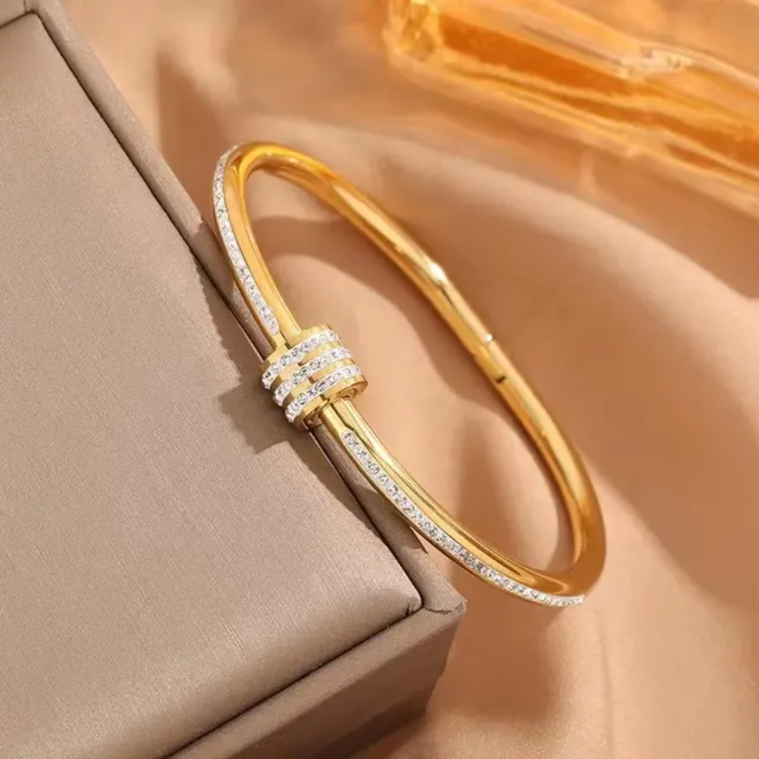 Roller Diamond Gold Cuff