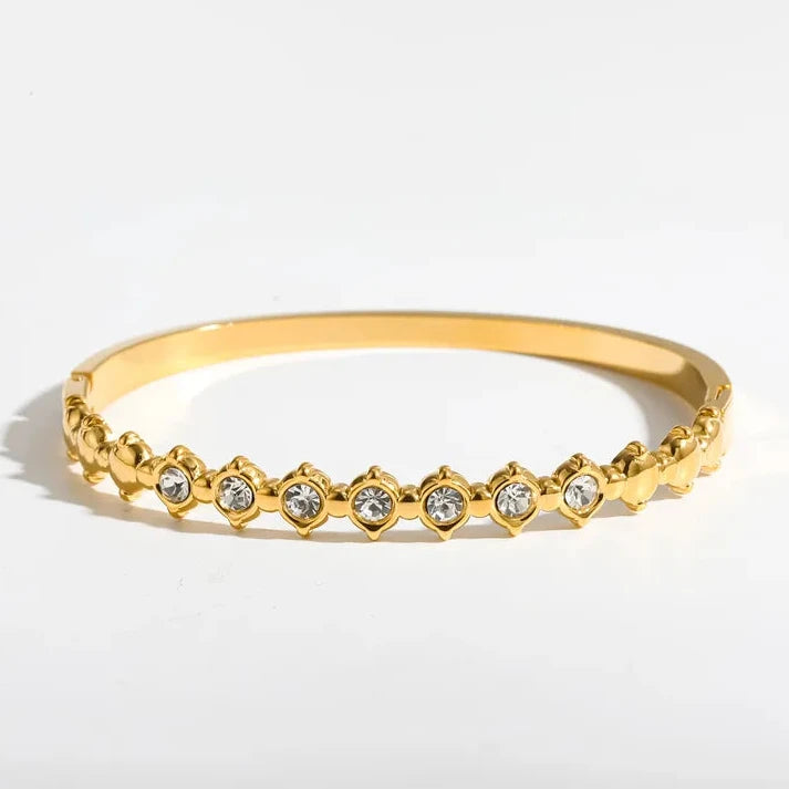 Caesi Diamond Gold Cuff