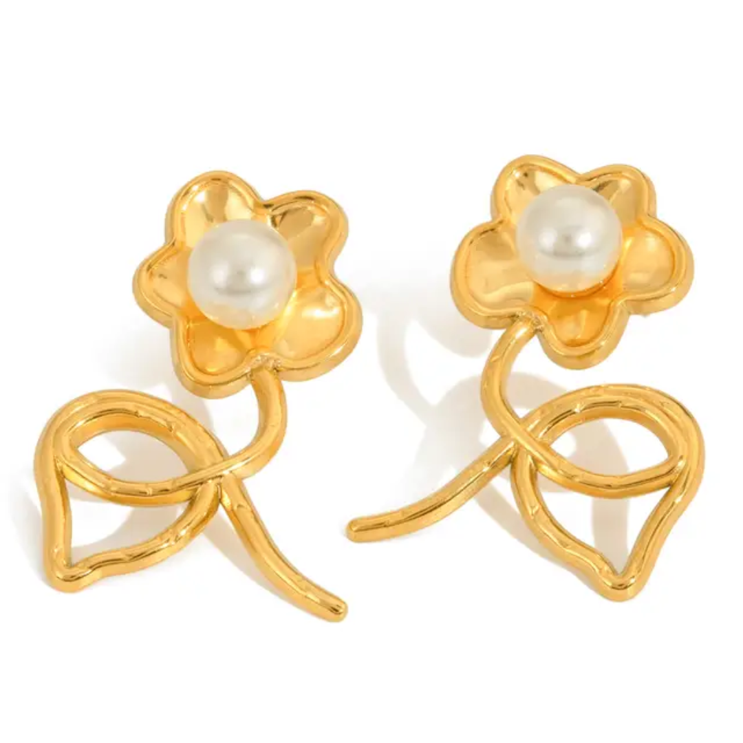 Flower of Spring Pearl Earrings
