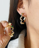 Ziggi Viga Stone Hoops
