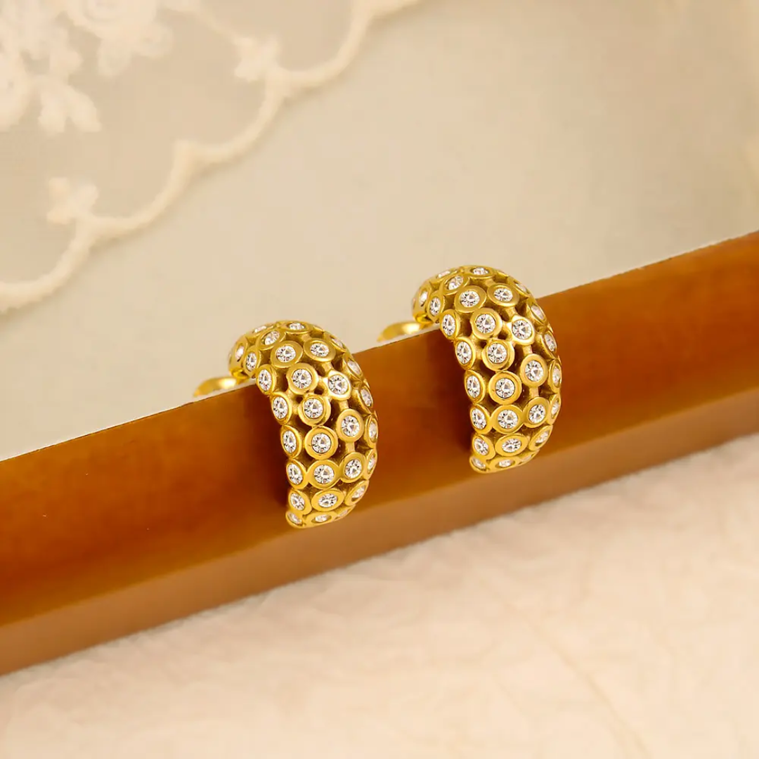 Ellavi Moon Diamond Earrings