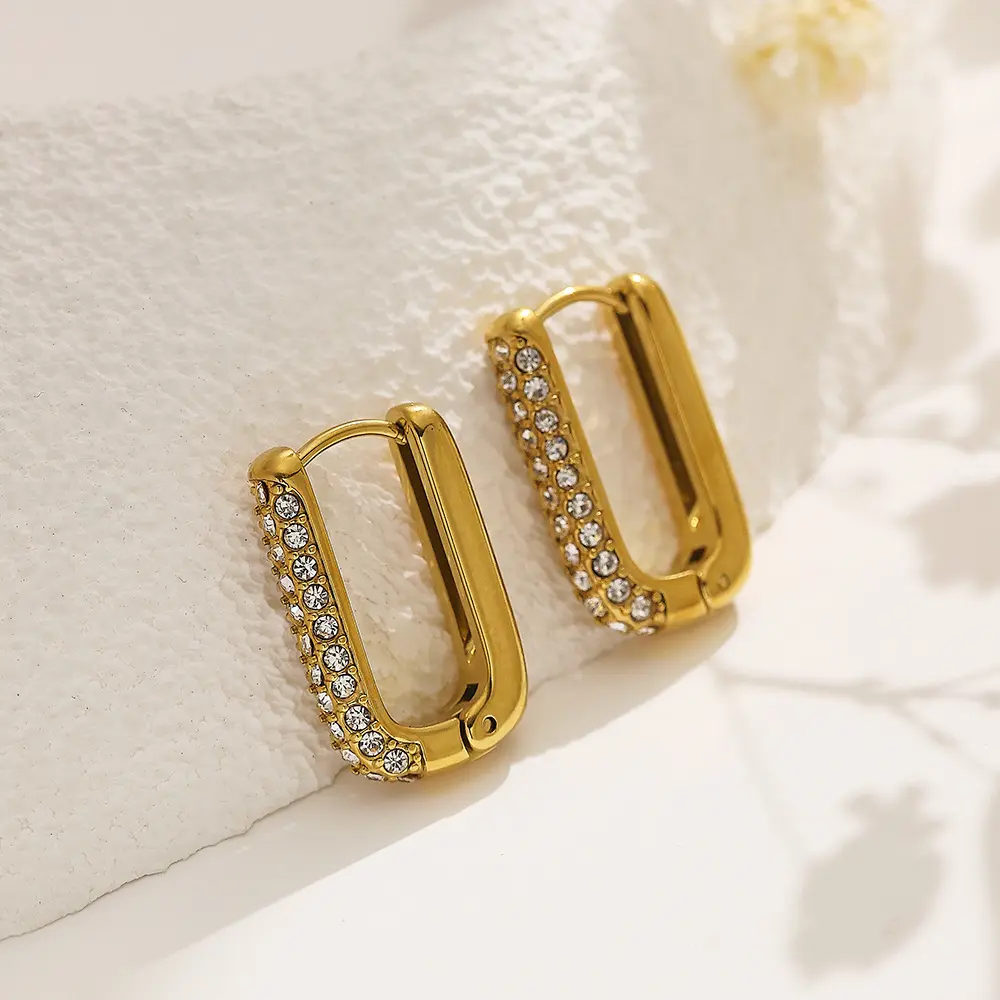 Daisy Diamond Square Hoops