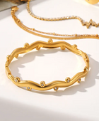 Evaki Wave Gold Cuff✨