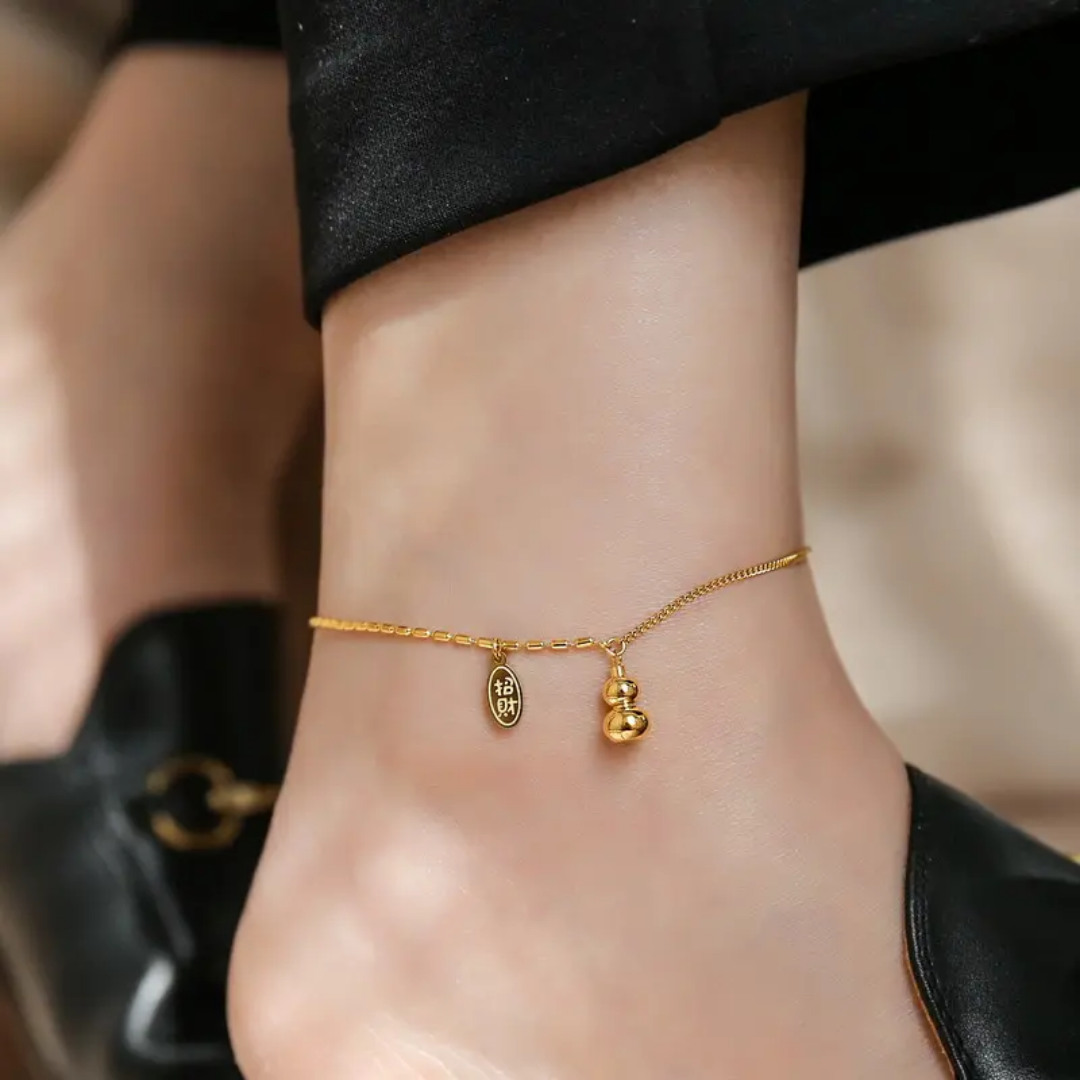 Wish Bottle Gold Anklet✨