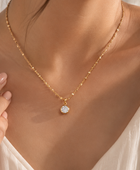 Drica Round Diamond Necklace