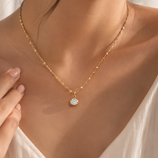 Drica Round Diamond Necklace