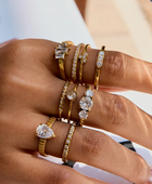 Julie Solitaire Statement Rings