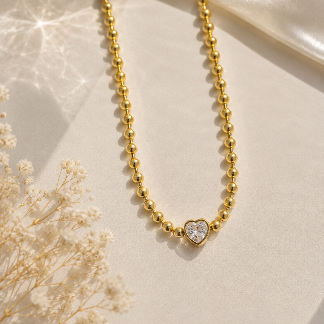 Shion Beaded Diamond Necklace