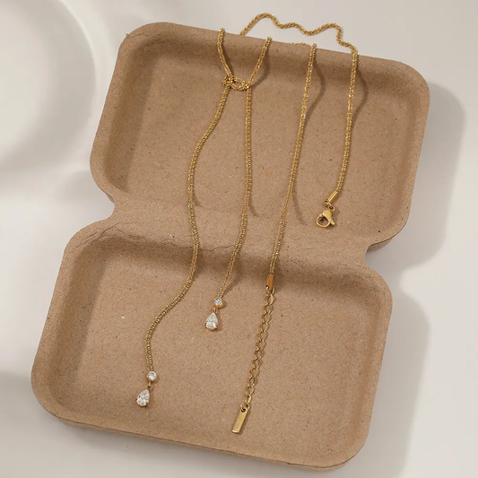 Savanna Long Diamond Drop Necklace✨