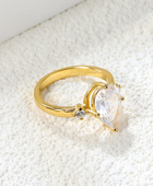 Remis Pear Solitaire Rings