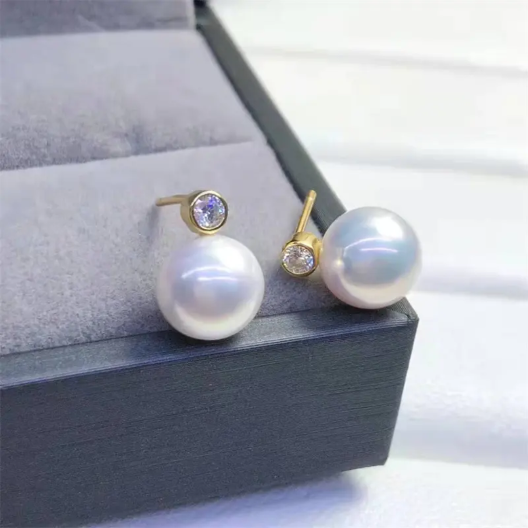 Ball of Pearl Gold Earrings✨