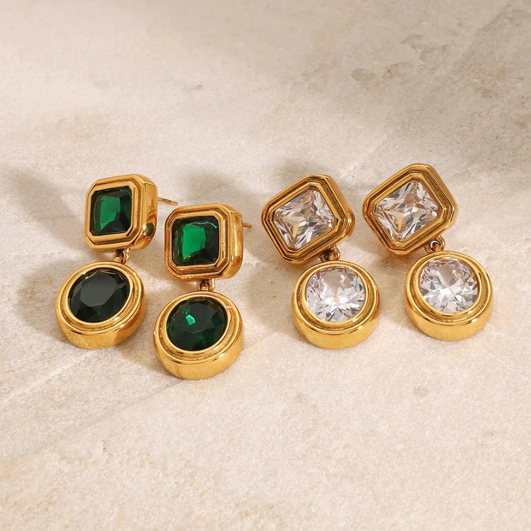 Riwana Statement Stone Earrings✨