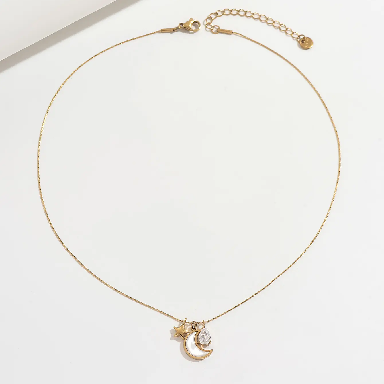 Dreamy White Moon Diamond Necklace