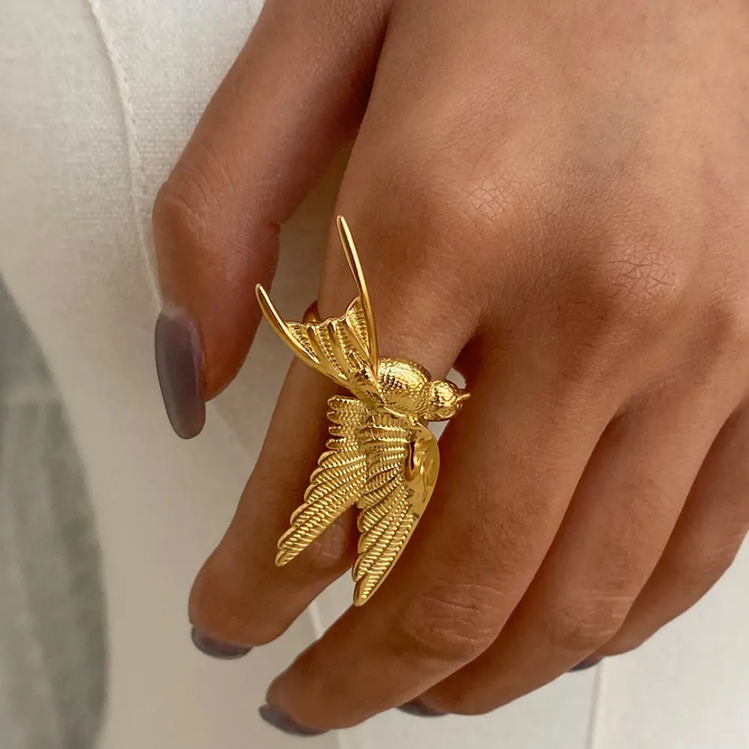 Evian Birdie Statement Ring