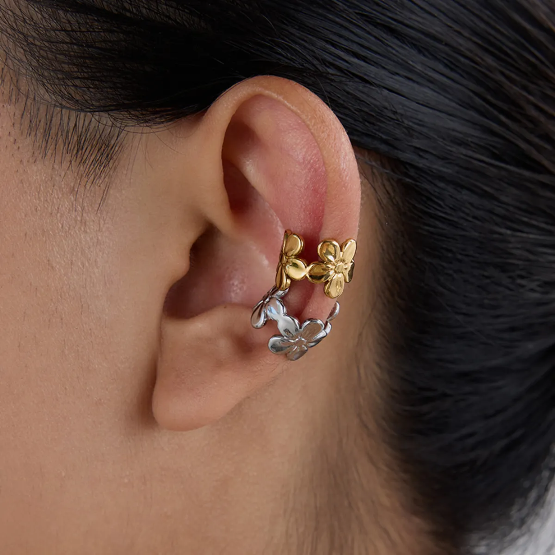 Clea Flower Earcuffs