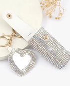 Sparkly Lipstick Holder Mirror KeyChain
