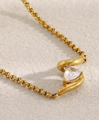 Hosana Drop Diamond Twisted Necklace