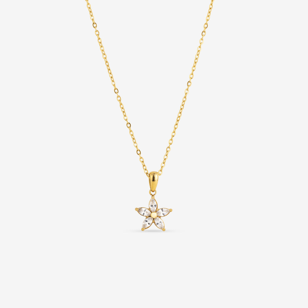 Veronica Diamond Flower Necklace