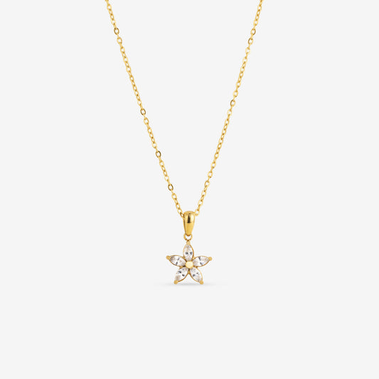 Veronica Diamond Flower Necklace