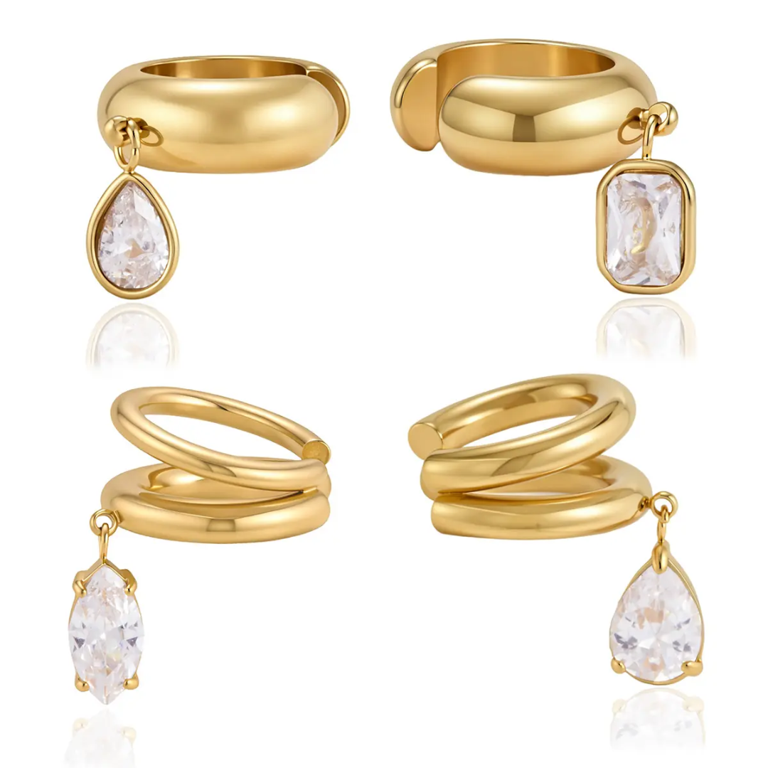 Veronica Hanging Diamond Earcuffs (SINGLE)✨