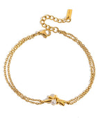 Kevin Knot Pearl Dainty Bracelet