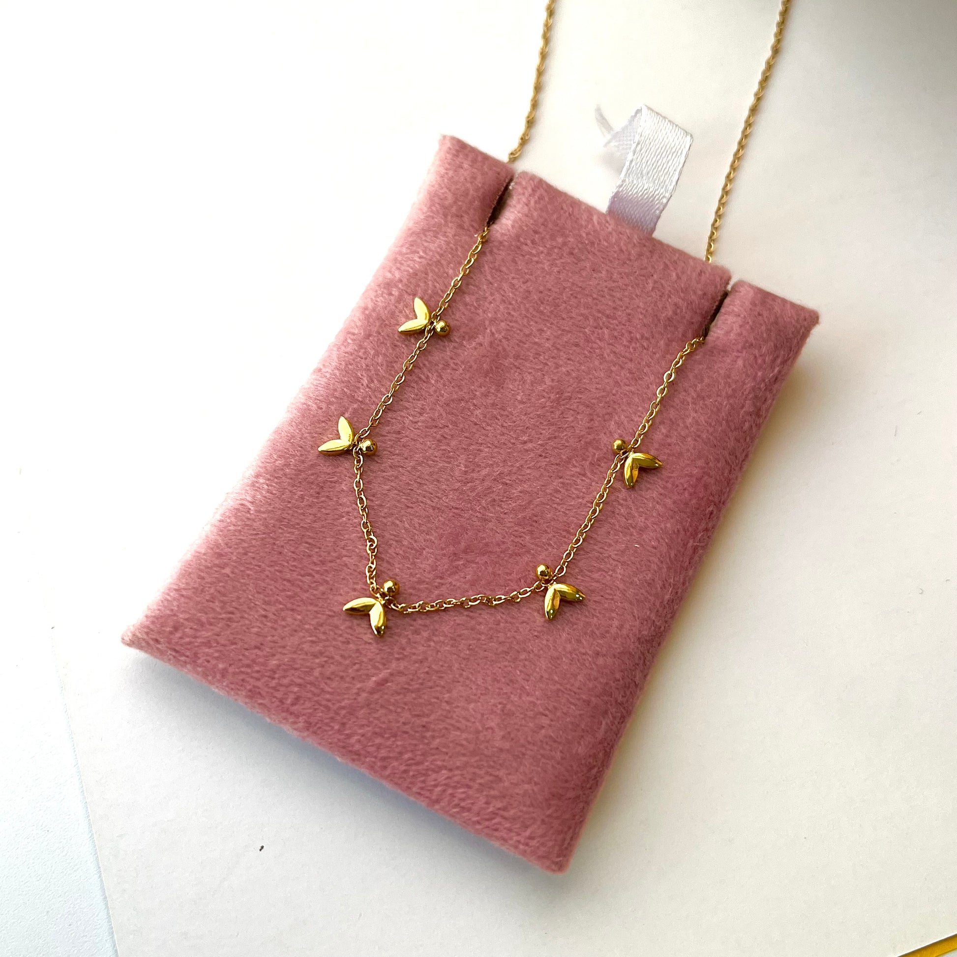 Kline Leaf Charm Dainty Necklace