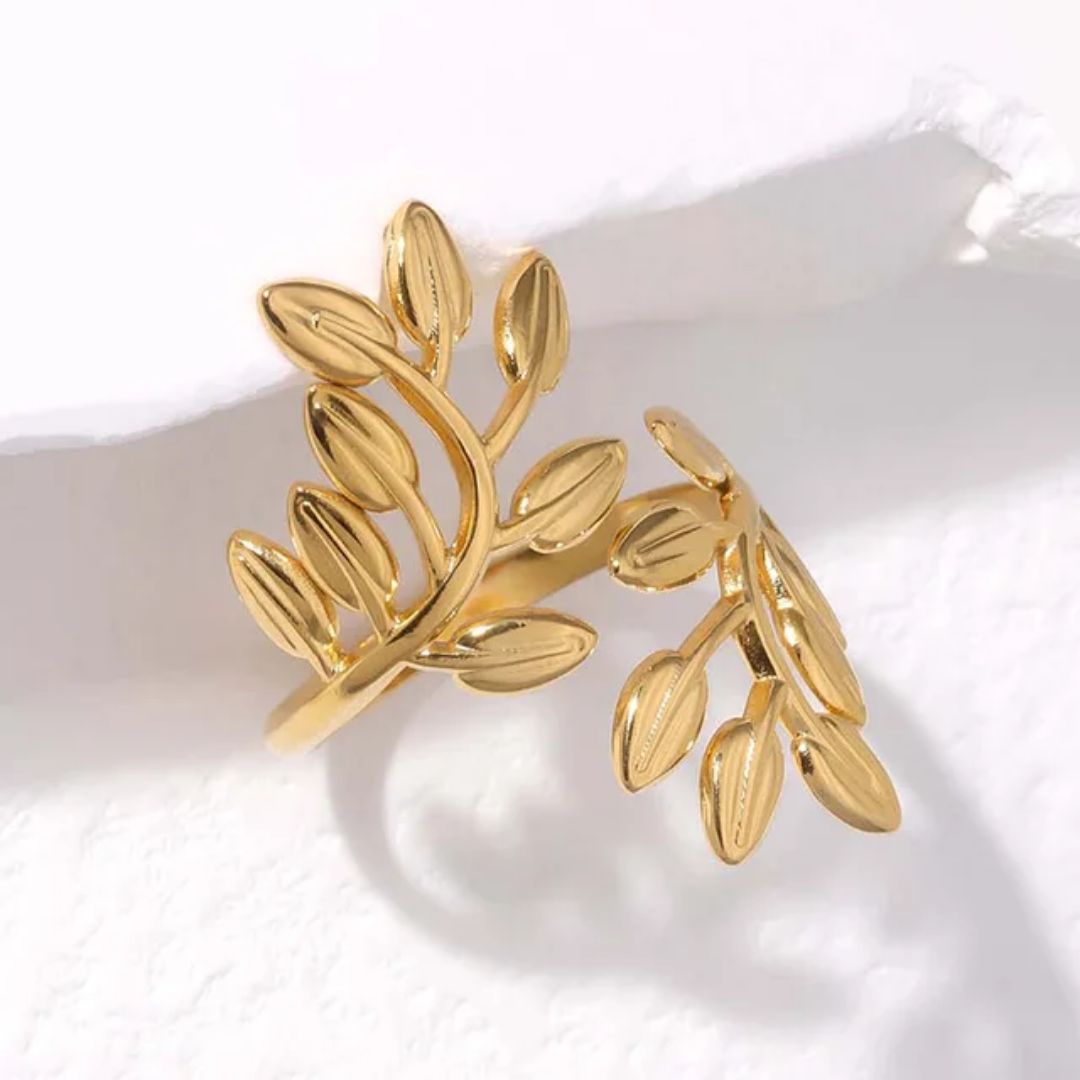 Evail Leaf Gold Ring✨